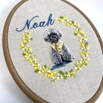 luca-noah様オーダー品☆犬の手刺繍のポートレート