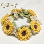 【再販2】お花畑シュシュ　ひまわり