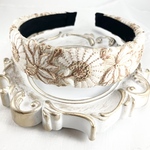 クリアランスセール☆インド刺繍リボン カチューシャ　No.095