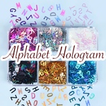 アルファベットホログラムA、6色組