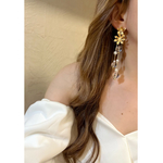 【#213ピアス】ブライダルピアス　フォトウェディング　おおぶりピアス　ブライダル　ウェディング　ブライダルアクセサリー　ピアス　フラワー　イヤーカフ　イヤリング　パール　結婚式　　前撮り