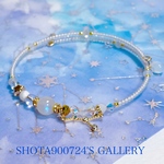 💫［再販2］ムーンストーン💫　お好きな星座の　シングル　ブレスレッド　#minne_new   　#星座　#スワロフスキー　#ムーンストーン　#マザーオブパール　#水晶