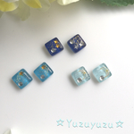 星屑のガラスタイルピアス