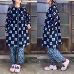 弓浜絣の贅沢シャツワンピース