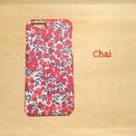 No.158 受注製作　リバティ Wilt Shire ウィルトシャー　レッド＆ピンク　再入荷 iPhoneケース
