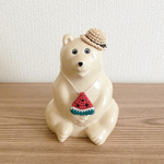 しろくま貯金箱 スイカの首飾り