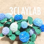 ☆送料無料☆ずっと一緒だよ/青×紫×白　紫陽花