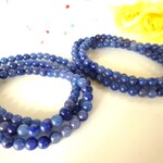 🌺kameyokamesanyoさま♪ご予約💗優しい思いやりの石🌺頭脳促進☆コミニュケーション円滑☆精神安定☆　☆ブルークォーツ☆　☆６ｍｍ☆１８ｃｍ☆３連ブレス（６５ｃｍ）👧👧２本セット☆