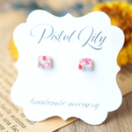 No.52758 小さいカラフル樹脂ピアス アレルギー対応 made by PISTOL LILY