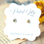 No.52764 小さい雫パールカラフル樹脂ピアス アレルギー対応 made by PISTOL LILY