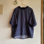 ダブルガーゼのリブプルオーバー