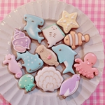 夏の海の動物＆魚♡アイシングクッキーセット♡お誕生日にも！
