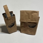 アジの開き、魚　ハンドメイド　ランチバッグ＆ボトルホルダー　保温と保冷