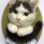 ②どろぼう猫 まめ様専用(まめじろうちゃん) 羊毛フェルトねこ【オーダーメイド】