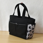 ［完成品］ポケットいっぱいで便利なトートバッグ（BlackCatグレー）