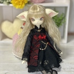 (赤猫)チャイナエプロンワンピ