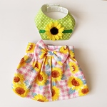 ひまわりスタイ＆🌻スカートセット