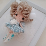 ふわふわヘア女の子Doll♡人形♡ドールチャーム♡ドール♡フェルト♡