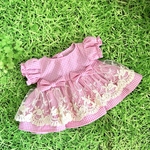 リーナベルちゃん　ステラルーちゃんのお洋服☆　ギンガムレースワンピース