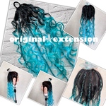 【現品限り】original☆ヘアゴムエクステ　ウェーブ×ブレイズ55