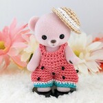 ハニーベア 服 赤スイカ 