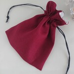 春 感謝価格💕【50%off】フレンチリネンの巾着(ストロベリー)