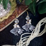 透泡金魚（青）　ピアス/イヤリング