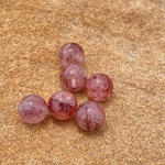 8mm 一粒売りAzozeo™ Himalaya Red Azeztulite™ Super-Activated Single Round Beads HEAVEN&EARTH 