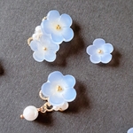 煌めくネモフィラの一粒ピアス＆イヤーカフ