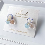 バブルレジンピアス/イヤリング❀ブルー