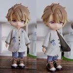 紫の実　袖まくりカーディガン（ねんどろいどどーるオビツ11共有サイズ）