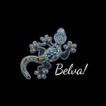 ビーズ刺繍のブローチ　-カラフルヤモリ-gecko