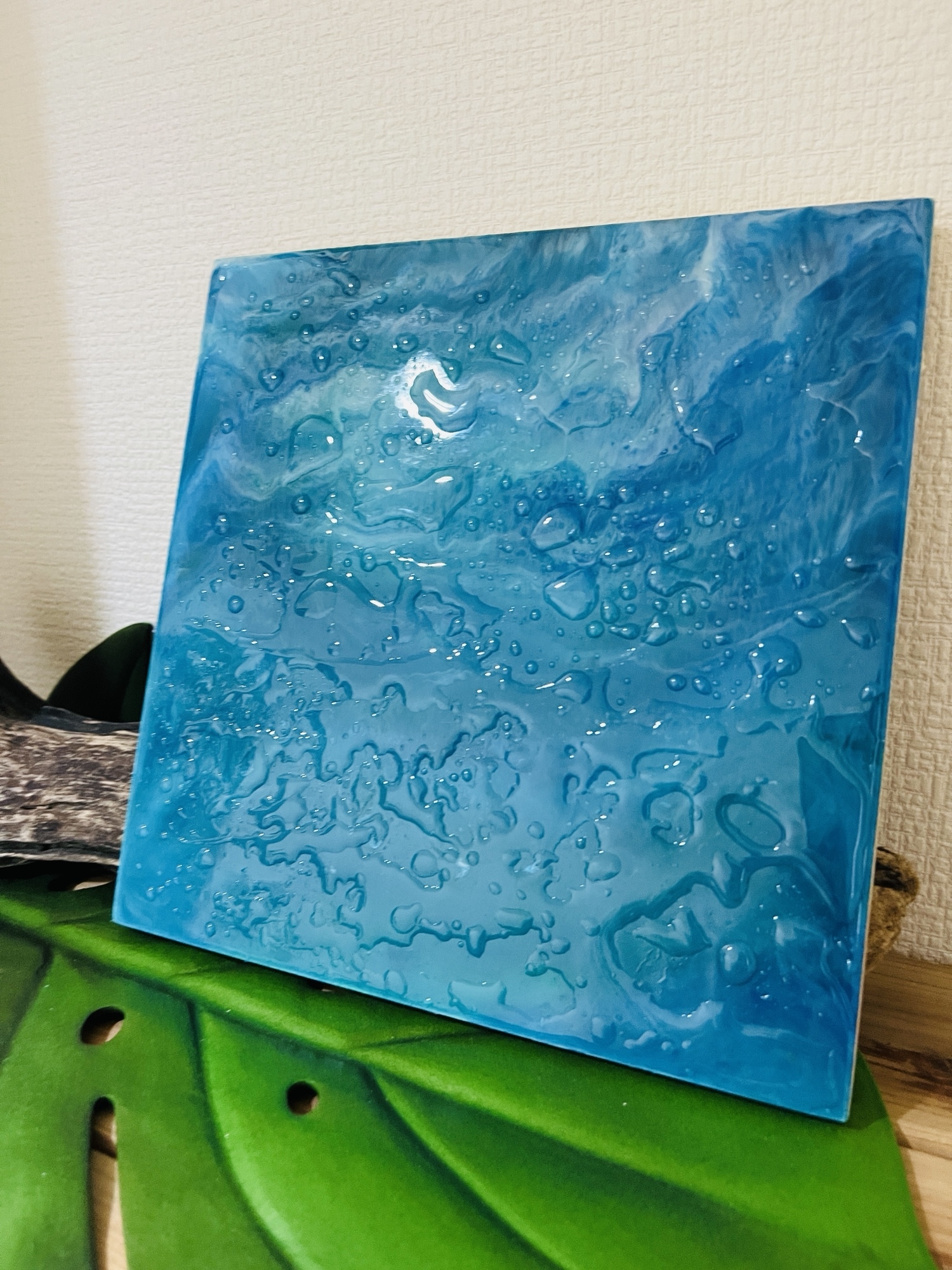 水アート 水滴 海 sea water レジンアート ミクストメディア