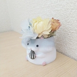 〈プリザーブドフラワー〉ハムスター（ジャンガリアン）