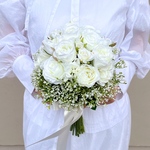 emumissa様専用✻バラとかすみ草 紫陽花 ブーケ〈ブートニア付き〉【送料無料】