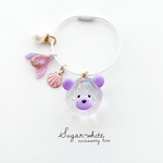 🧊 ice ball bear ~ lagoon var.  ✵ まんまる氷のくまさん アイスボール バックチャーム キーホルダー 《パープル》