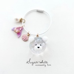 🧊 ice ball bear ~ lagoon var.  ✵ まんまる氷のくまさん アイスボール バックチャーム キーホルダー 《ホワイト》