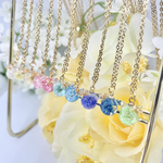 [受注生産]　Atelier petit Lotus×Hapi*Lalaコラボ⭐️ちびころにゃんこ🐈ちびころかすみ草‎❀̸にゃんこネックレス  カラー選べます