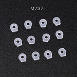 M7371  30個  ピアス用シリコンカバー 6×7mm 半クリア  3X（10ヶ）