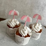 【ピック】ピンクと白の傘3本セット