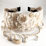 クリアランスセール☆インド刺繍リボン カチューシャ　No.113