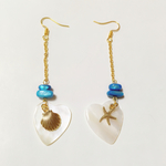 ゆらゆらハートシェル×マリンピアス