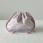 保冷シート付きお弁当袋【花柄🌸くすみパープル】