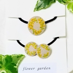 刺繍ヘアゴム2本セット【ミモザリース】❤️送料無料❤️