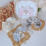 Princess～ハートチェックカチューシャ～ ペット用アクセサリー ペット用カチューシャ ペット用ヘッドドレス 誕生日 うちの子記念日 撮影会 プリンセス ハート プレゼント インスタ映え リボン