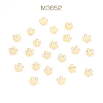 M3652  45個  色褪せにくい14KGPゴールドメッキ ビーズキャップ 8mm  3X（15ヶ）