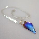 titanium pendant・polygonal・純チタンペンダント・青の多角・A