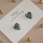 【１.5cm♡さりげない可愛さ】ニュアンスハートブルー💙