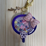 リボンが可愛いシャカシャカキーホルダー