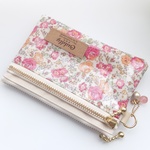 LIBERTY　Felicite　フェリシテ　5P　つや有りビニコ　wファスナー・仕切りポケット付きポーチ★カードポーチやお財布に♪　size13×8.5㎝